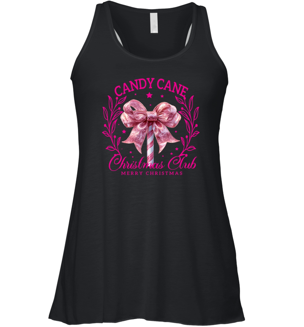 Candy Cane Christmas Club Retro 2 Women's Flowy Tank Top
