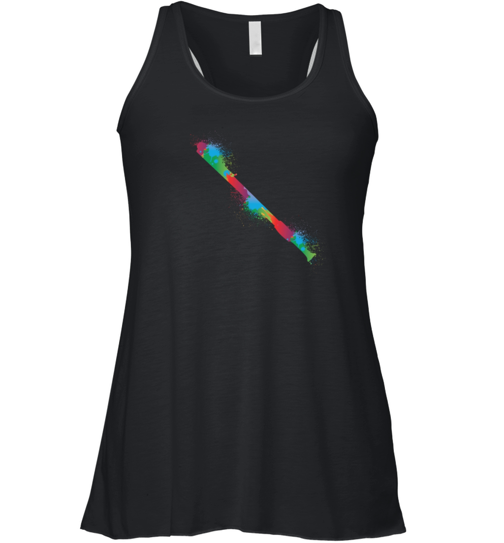 Colorful Flute Retro Music Lover Flutist Women's Flowy Tank Top