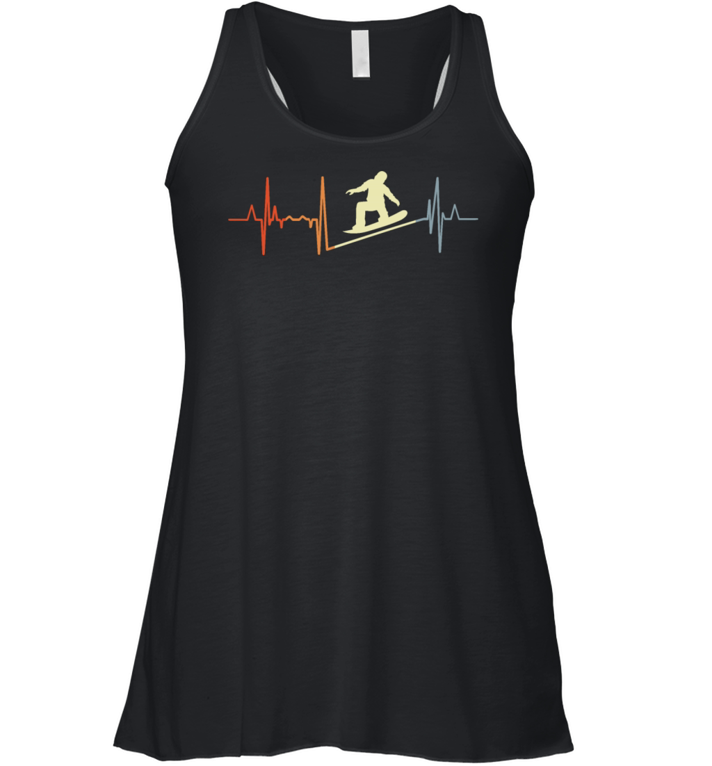 Vintage Snowboard Heartbeat Women's Flowy Tank Top