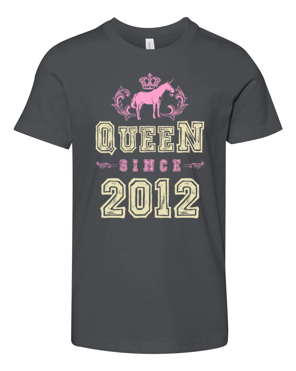 2012 Queen unicorn Youth Unisex Jersey Tee
