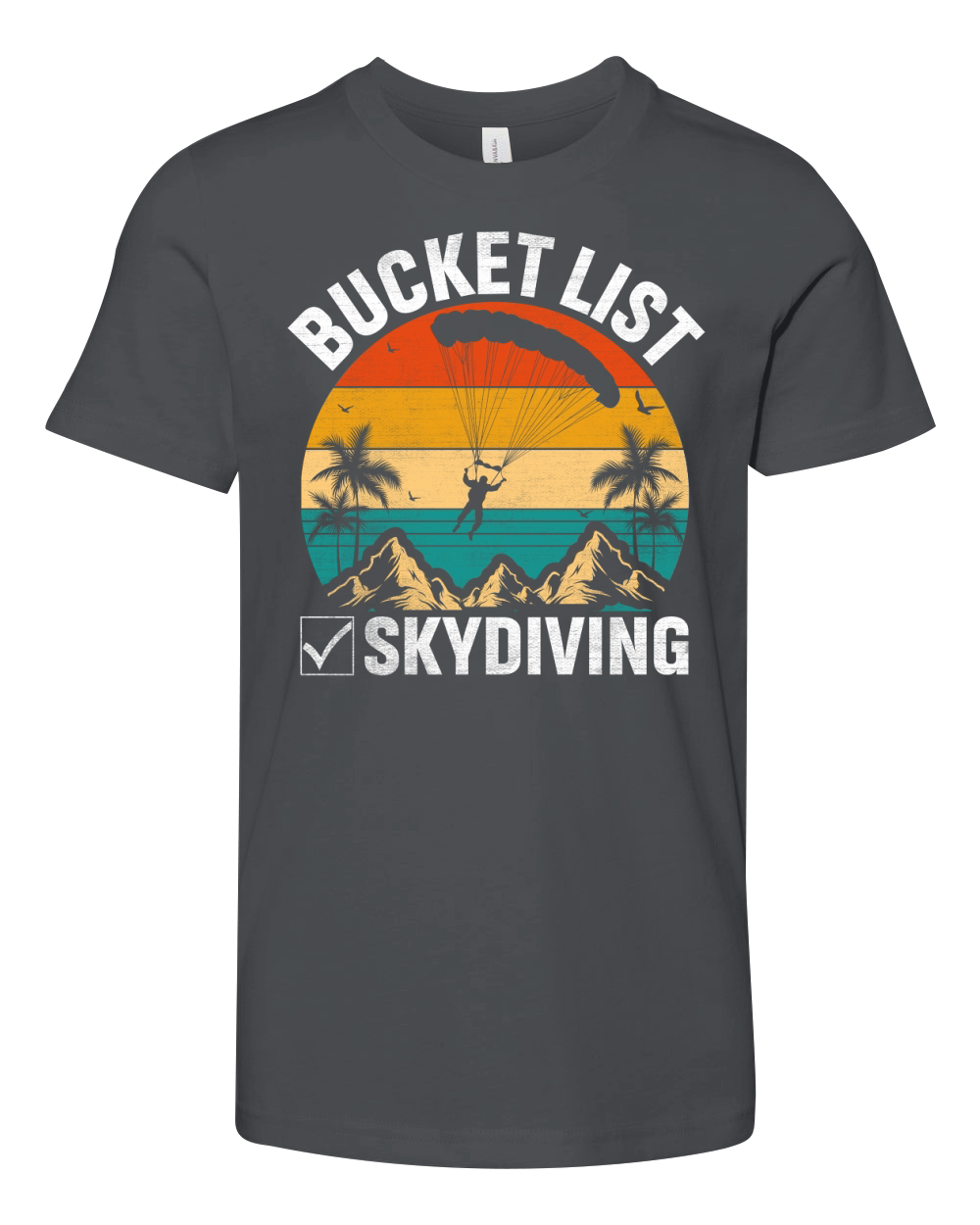 Bucket list skydiving 10 Youth Unisex Jersey Tee