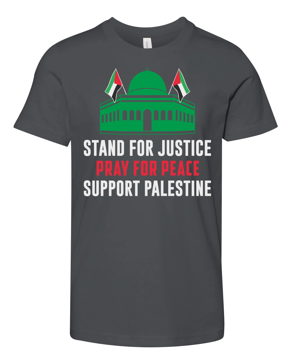 Stand For Justice Pray For Peace Support Palestine 05 Youth Unisex Jersey Tee