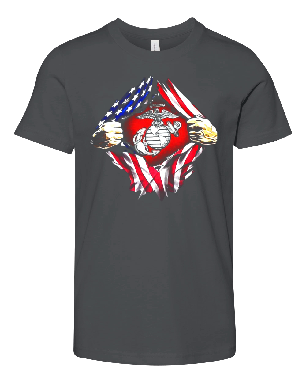 United States Marine Corps American flag Youth Unisex Jersey Tee