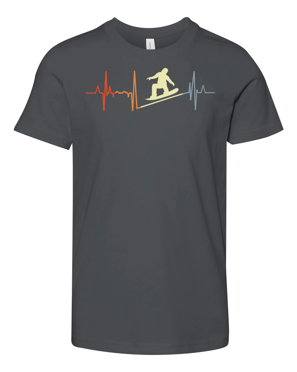 Vintage Snowboard Heartbeat Youth Unisex Jersey Tee