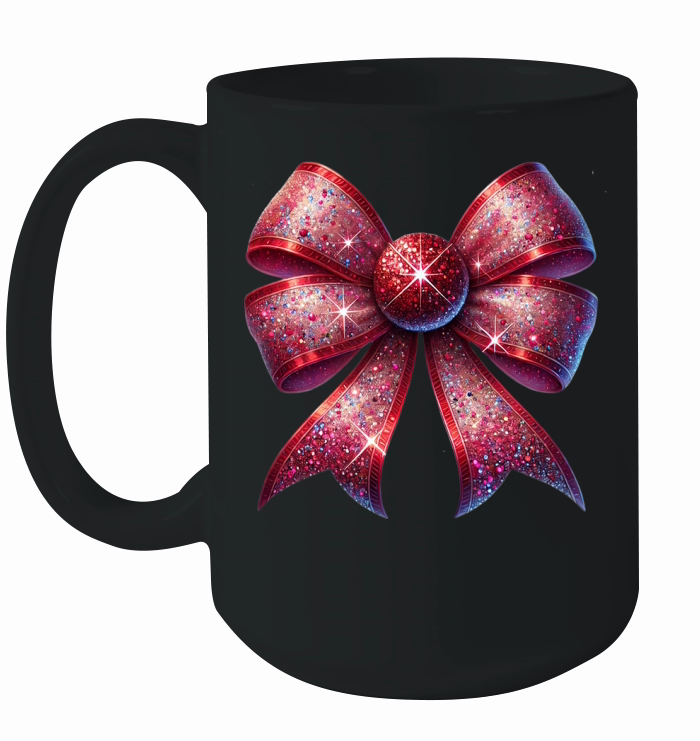 Christmas Coquette Bow 9 06 Ceramic Mug