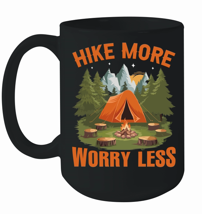Hike more worry less 03 Ceramic Mug