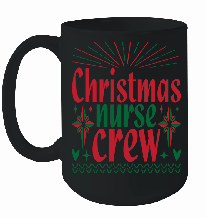 Merry Christmas Santas Nurse Squad Ceramic Mug