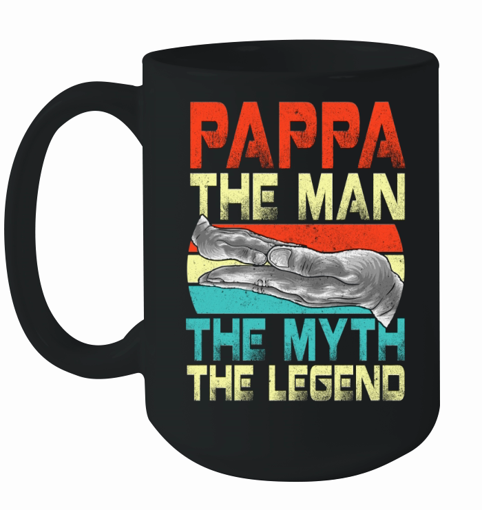 Vintage Papa Man Myth Legend Shirt Daddy Father Shirt Ceramic Mug