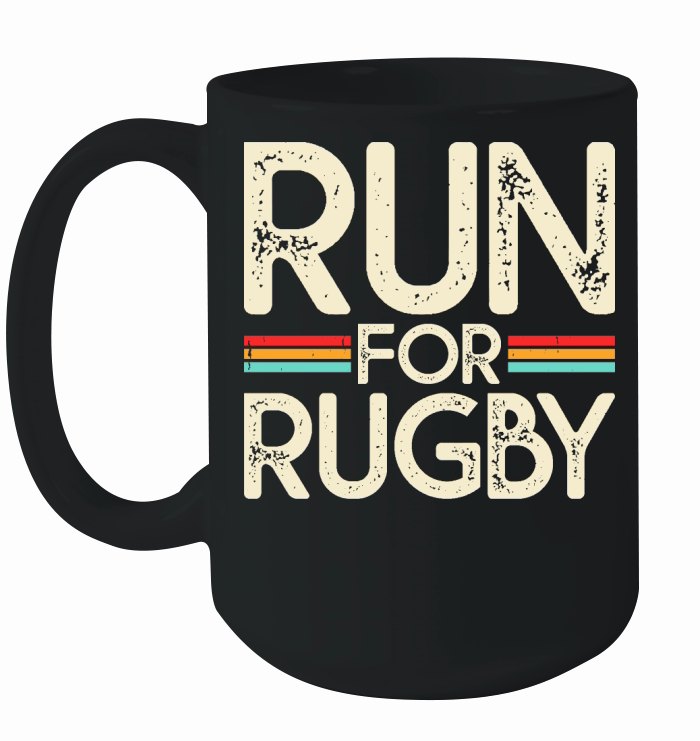 Vintage Rugby Player run for rugby Ceramic Mug