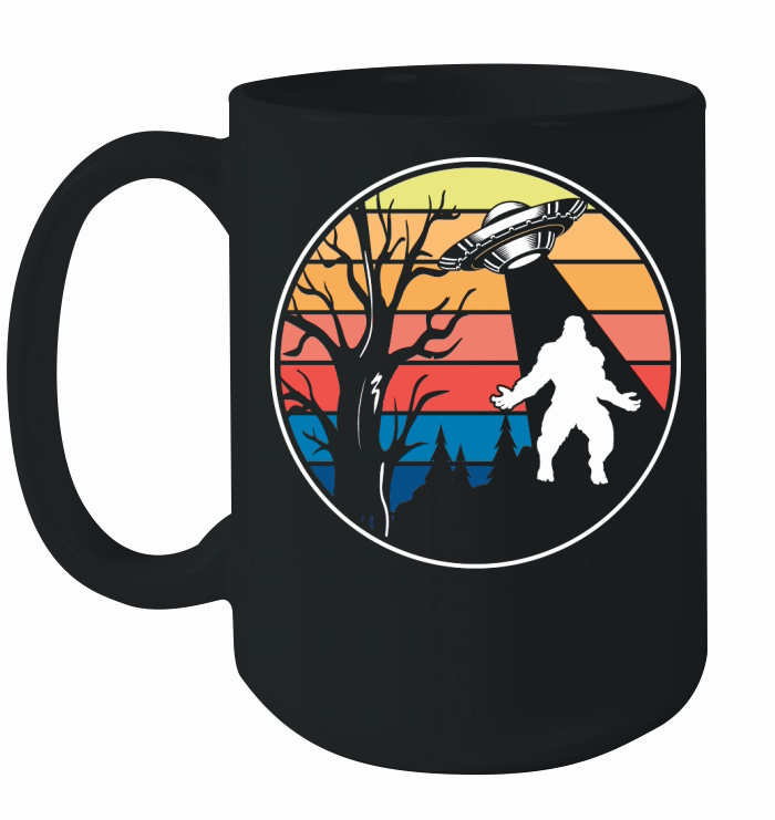 Vintage UFO Alien Bigfoot 2 Ceramic Mug