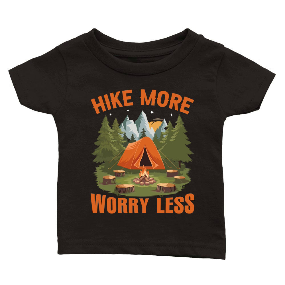 Hike more worry less 03 Classic Baby Crewneck T-shirt