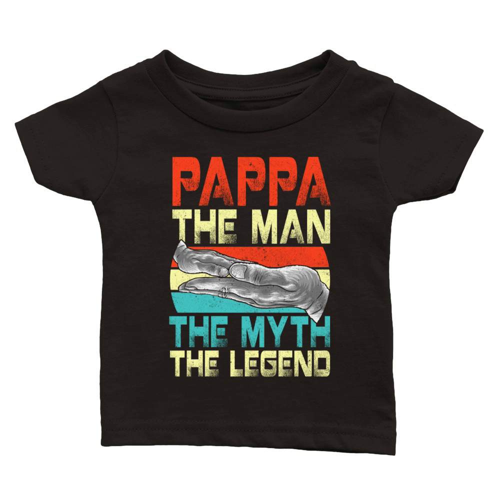 Vintage Papa Man Myth Legend Shirt Daddy Father Shirt Classic Baby Crewneck T-shirt