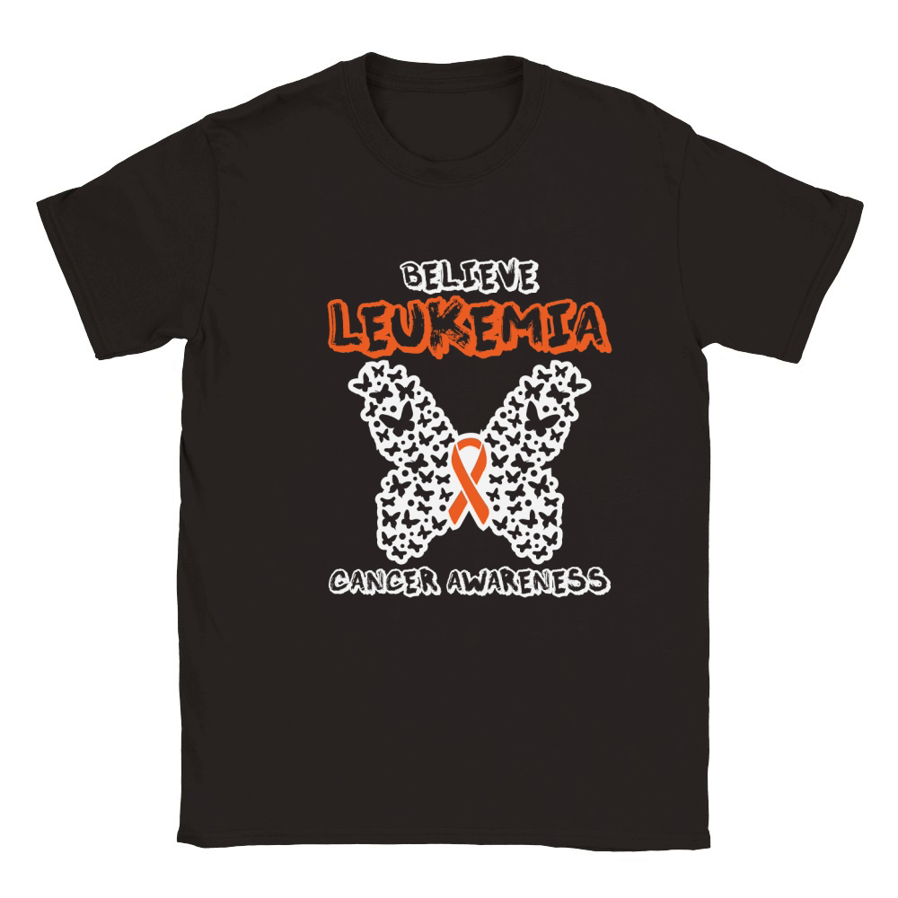 Butterfly  Leukemia Cancer Awareness Classic Kids Crewneck T-shirt