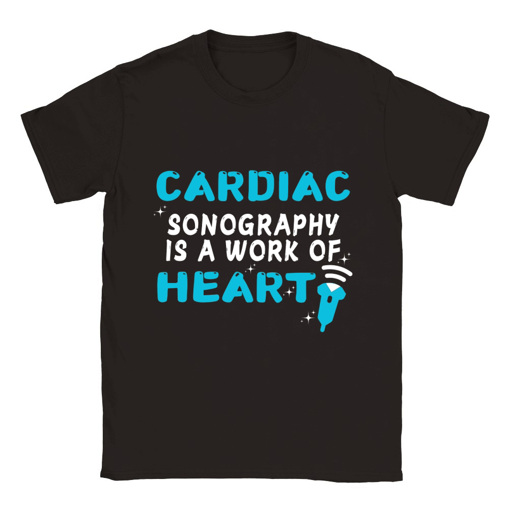 CARDIAC sonography is a work of heart Classic Kids Crewneck T-shirt