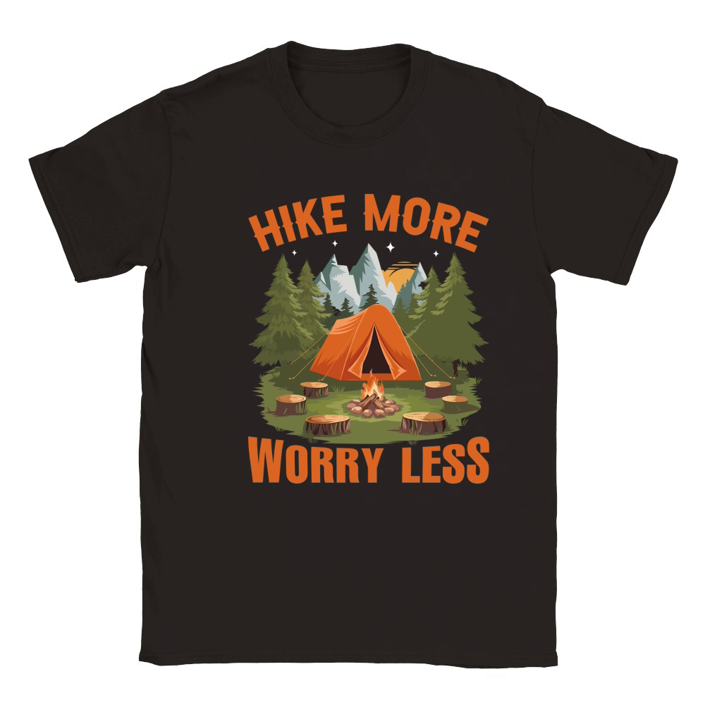 Hike more worry less 03 Classic Kids Crewneck T-shirt