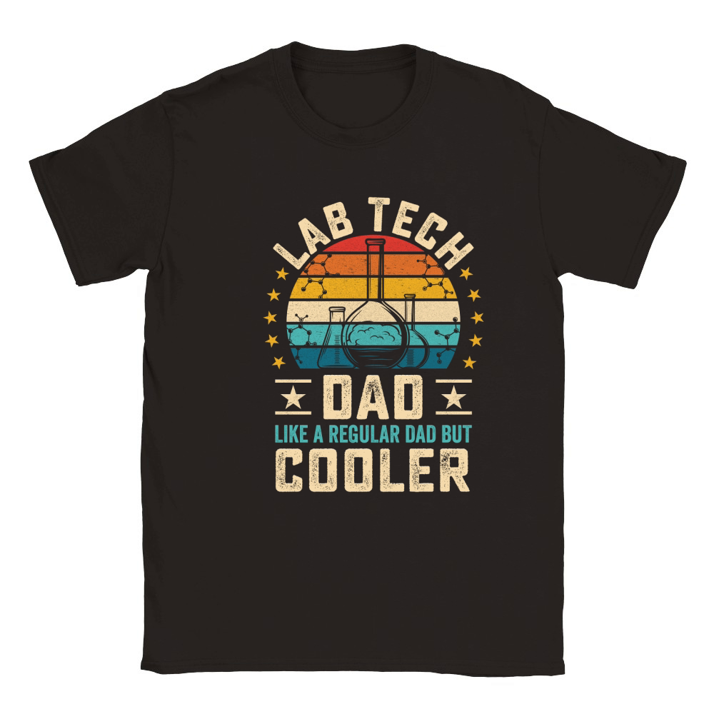 Lab Tech dad like a regular dad but cooler (4) Classic Kids Crewneck T-shirt