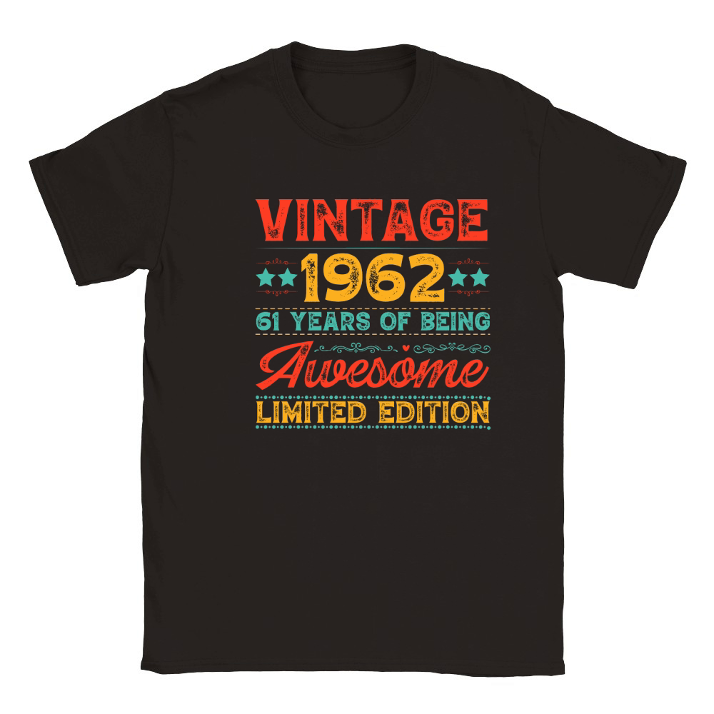 Vintage 1962 Being Awesome Limited Edition Birthday (1) Classic Kids Crewneck T-shirt