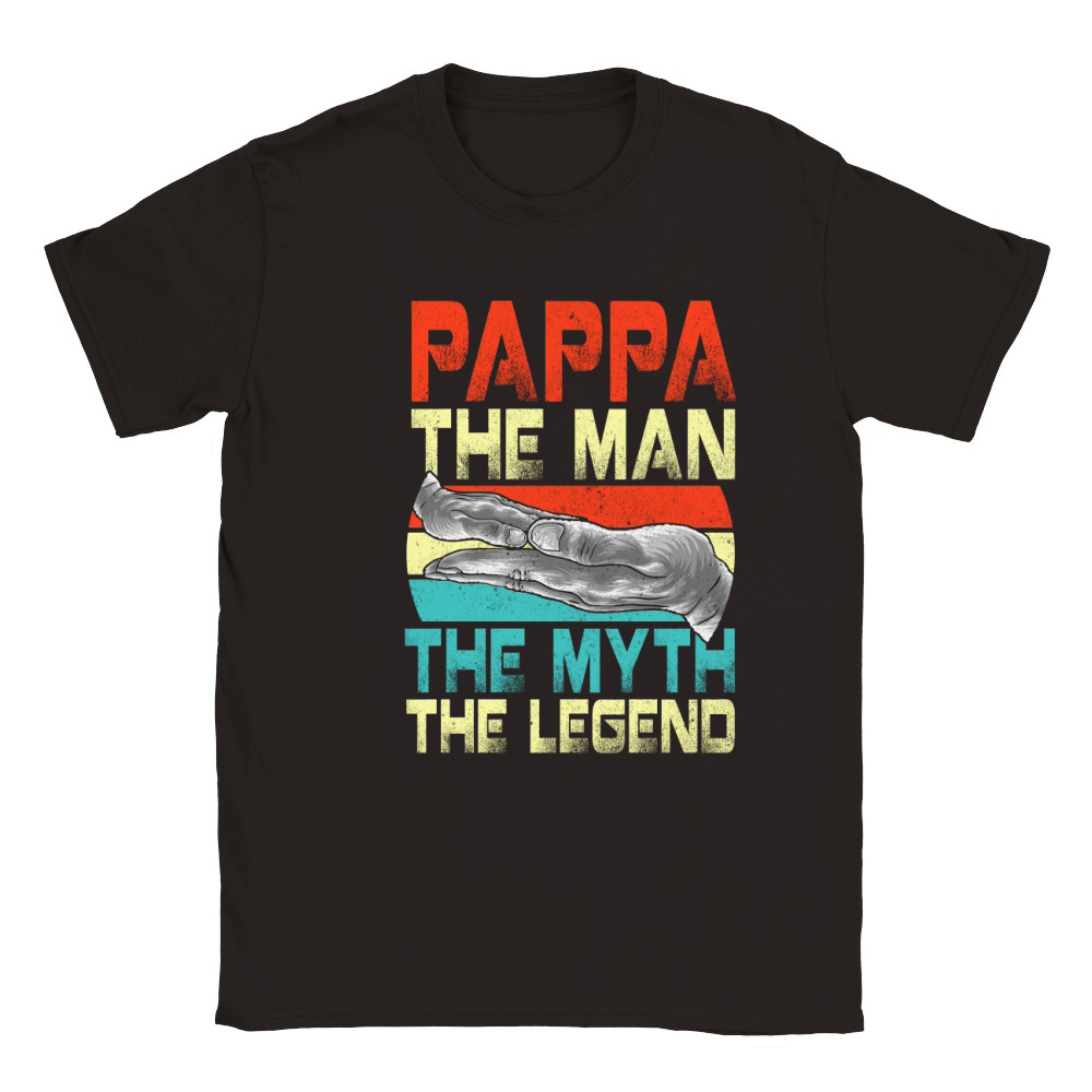 Vintage Papa Man Myth Legend Shirt Daddy Father Shirt Classic Kids Crewneck T-shirt