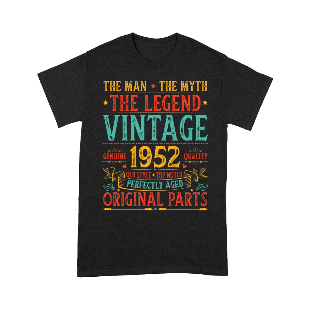 The Man The Myth The Legend Vintage 1952 70th Birthday Birthday T Shirt Design (1) Comfort T-shirt