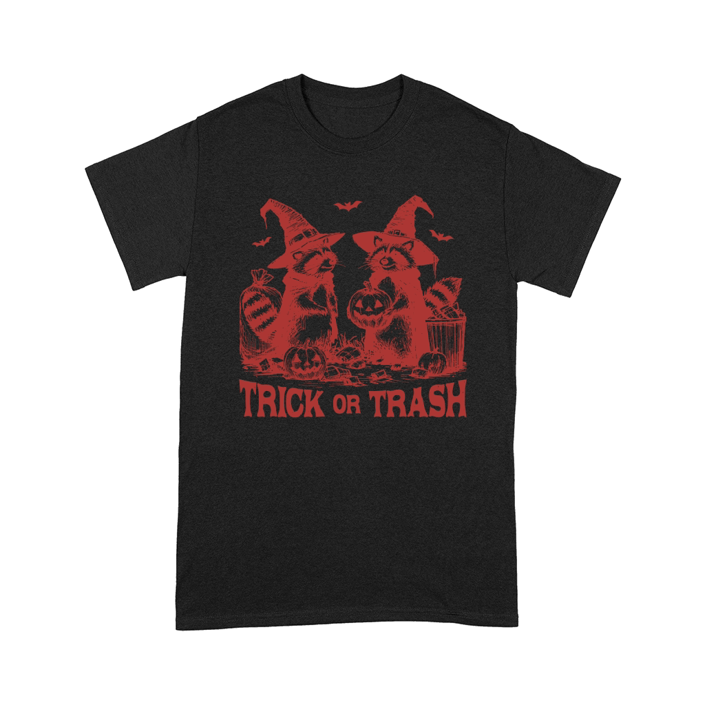 Trick Or Trash Halloween L Red Comfort T-shirt