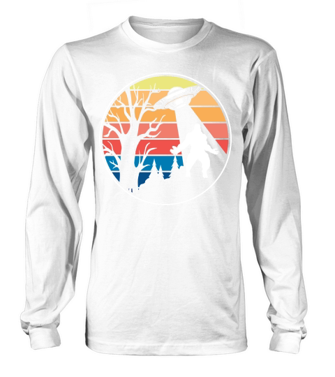 Vintage UFO Alien Bigfoot 2 Long sleeved Unisex