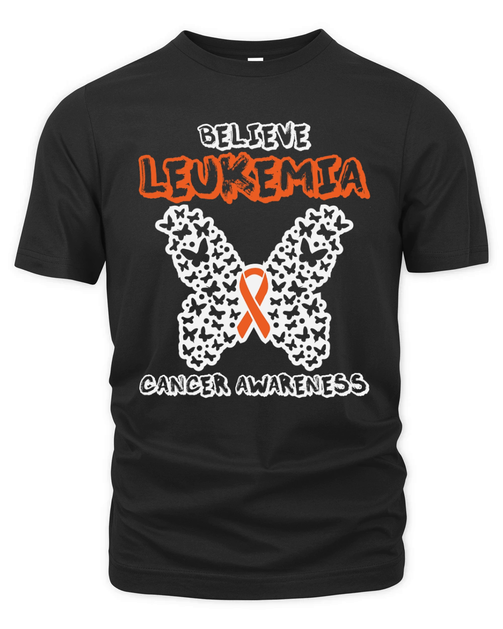 Butterfly  Leukemia Cancer Awareness Organic Unisex T-shirt