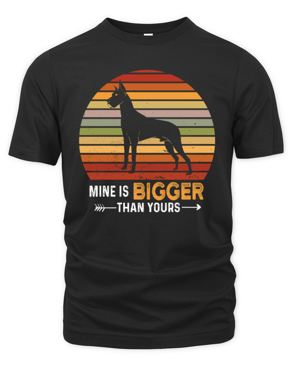 Funny Great Dane Mine Is Bigger Than Yours Organic Unisex T-shirt
