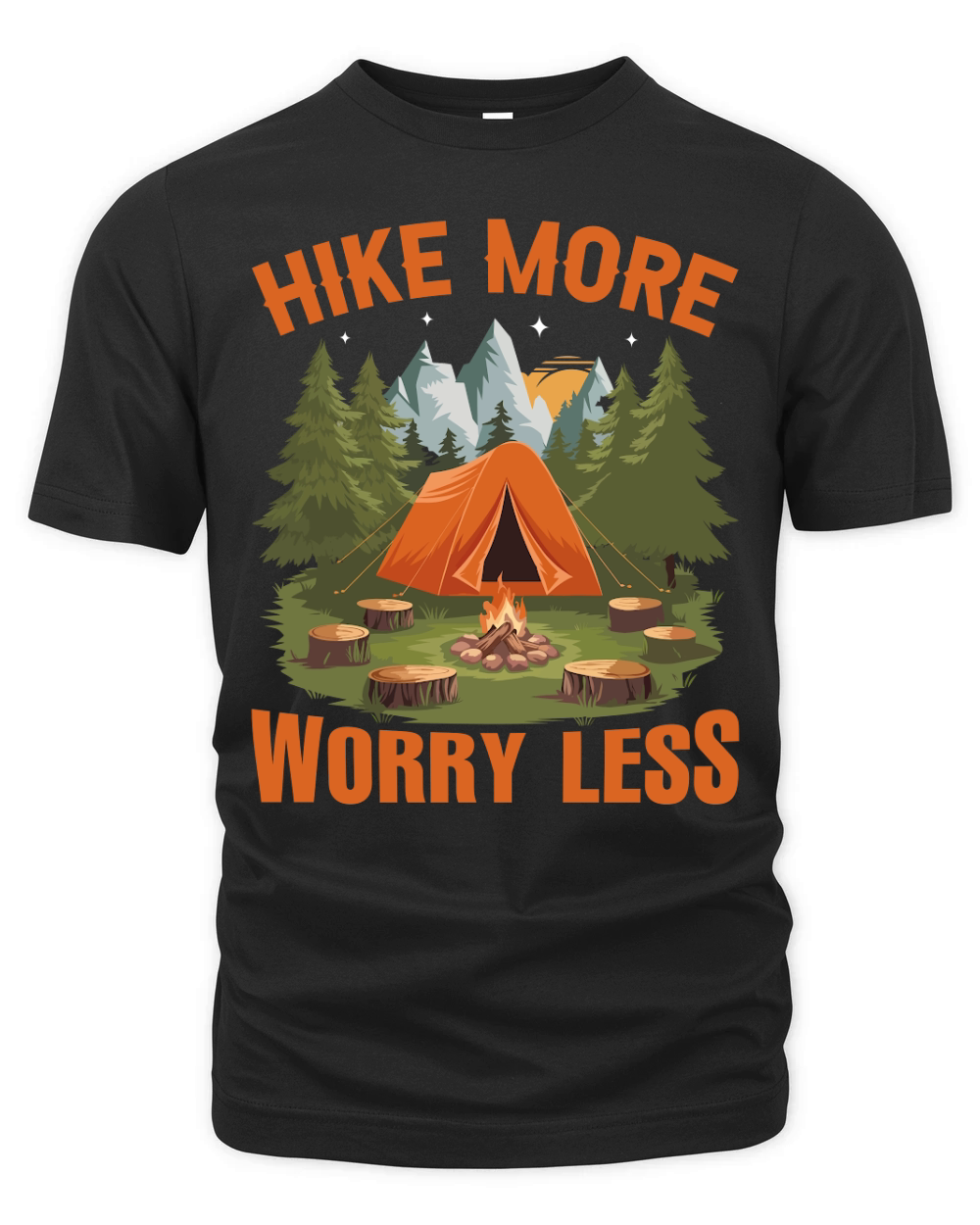 Hike more worry less 03 Organic Unisex T-shirt