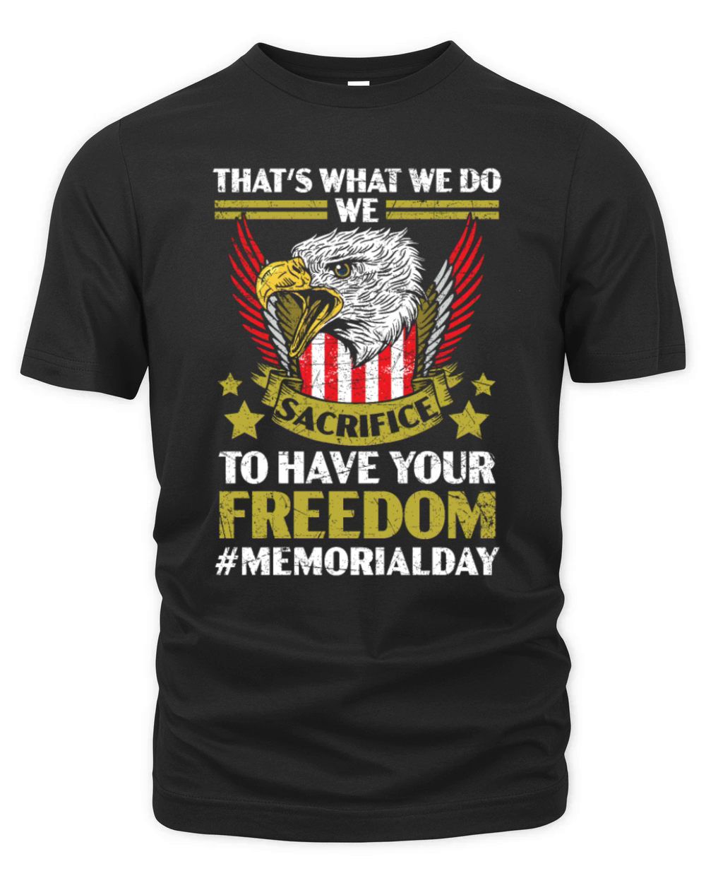 Memorial Day Patriotic Heroicness USA Flag Organic Unisex T-shirt