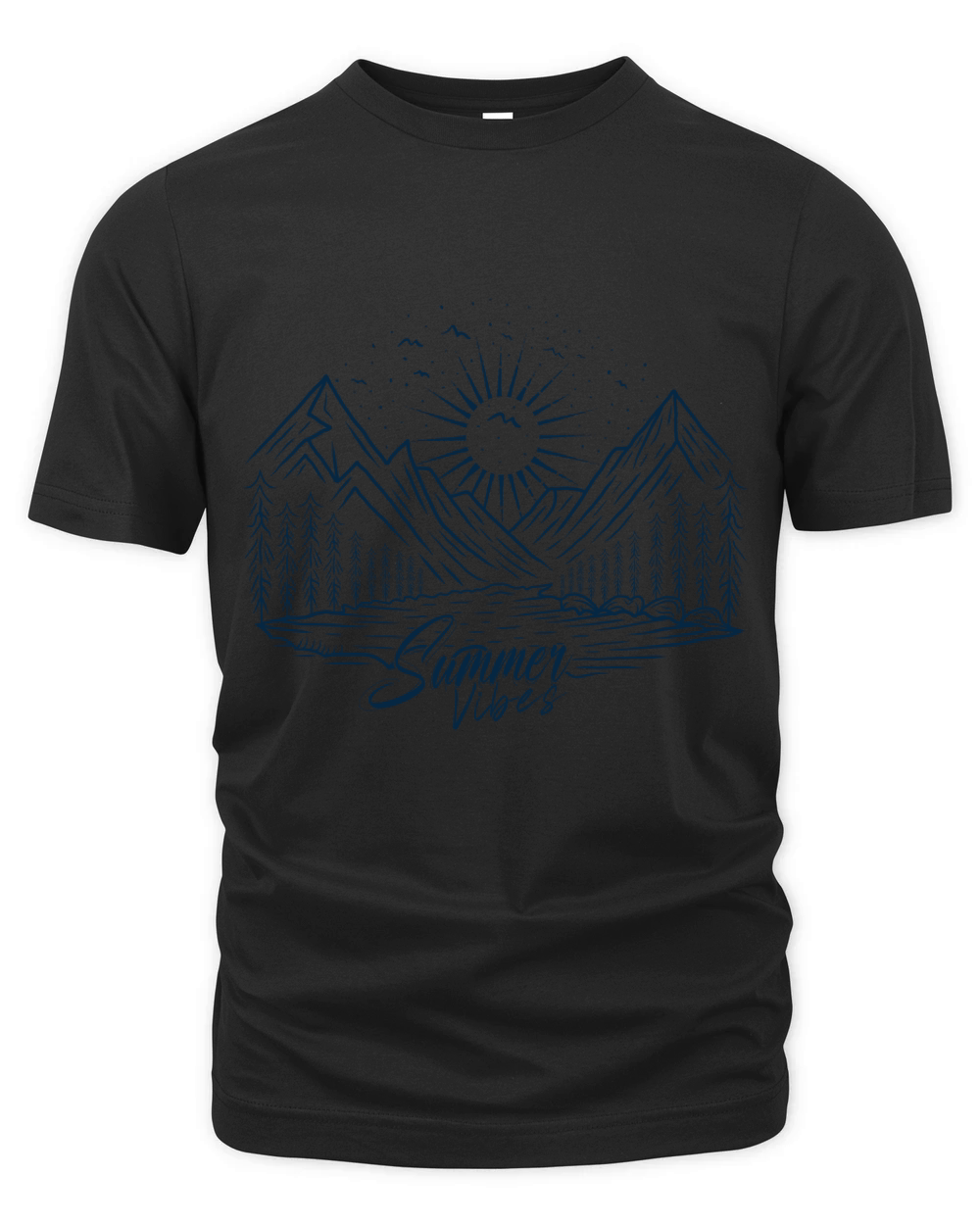 Summer vibes mountain lake outdoor Organic Unisex T-shirt