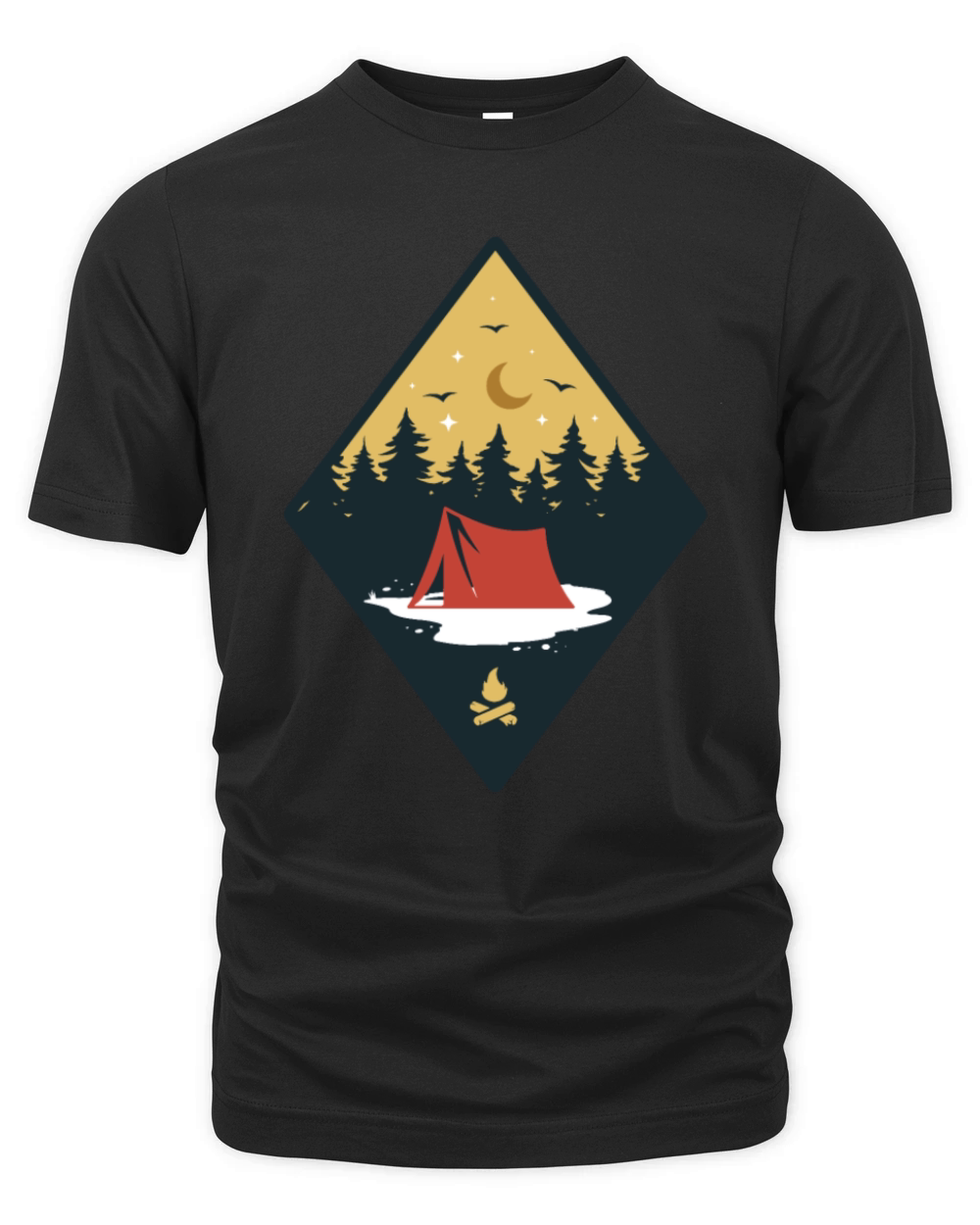 Tent With Campfire Organic Unisex T-shirt