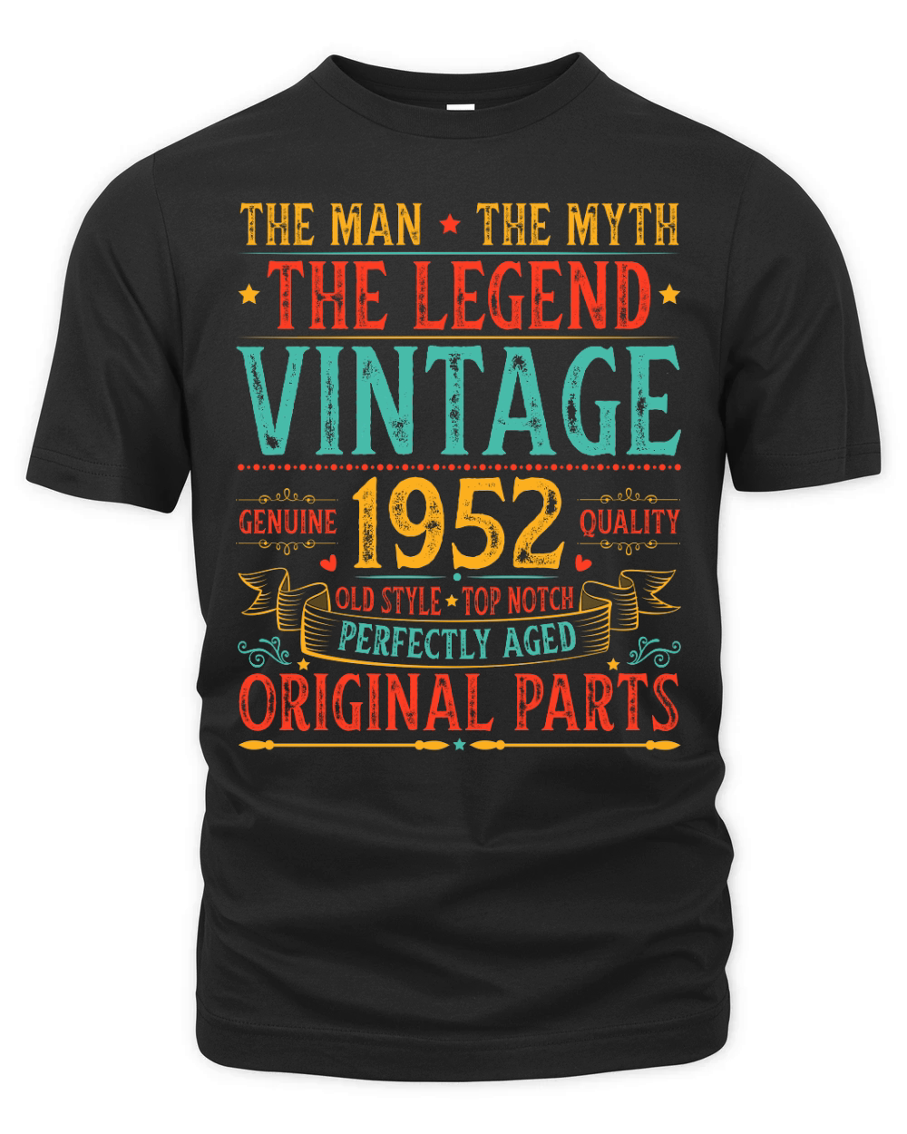 The Man The Myth The Legend Vintage 1952 70th Birthday Birthday T Shirt Design (1) Organic Unisex T-shirt