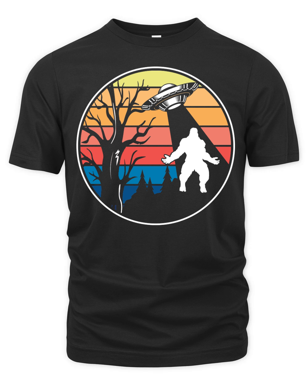 Vintage UFO Alien Bigfoot 2 Organic Unisex T-shirt