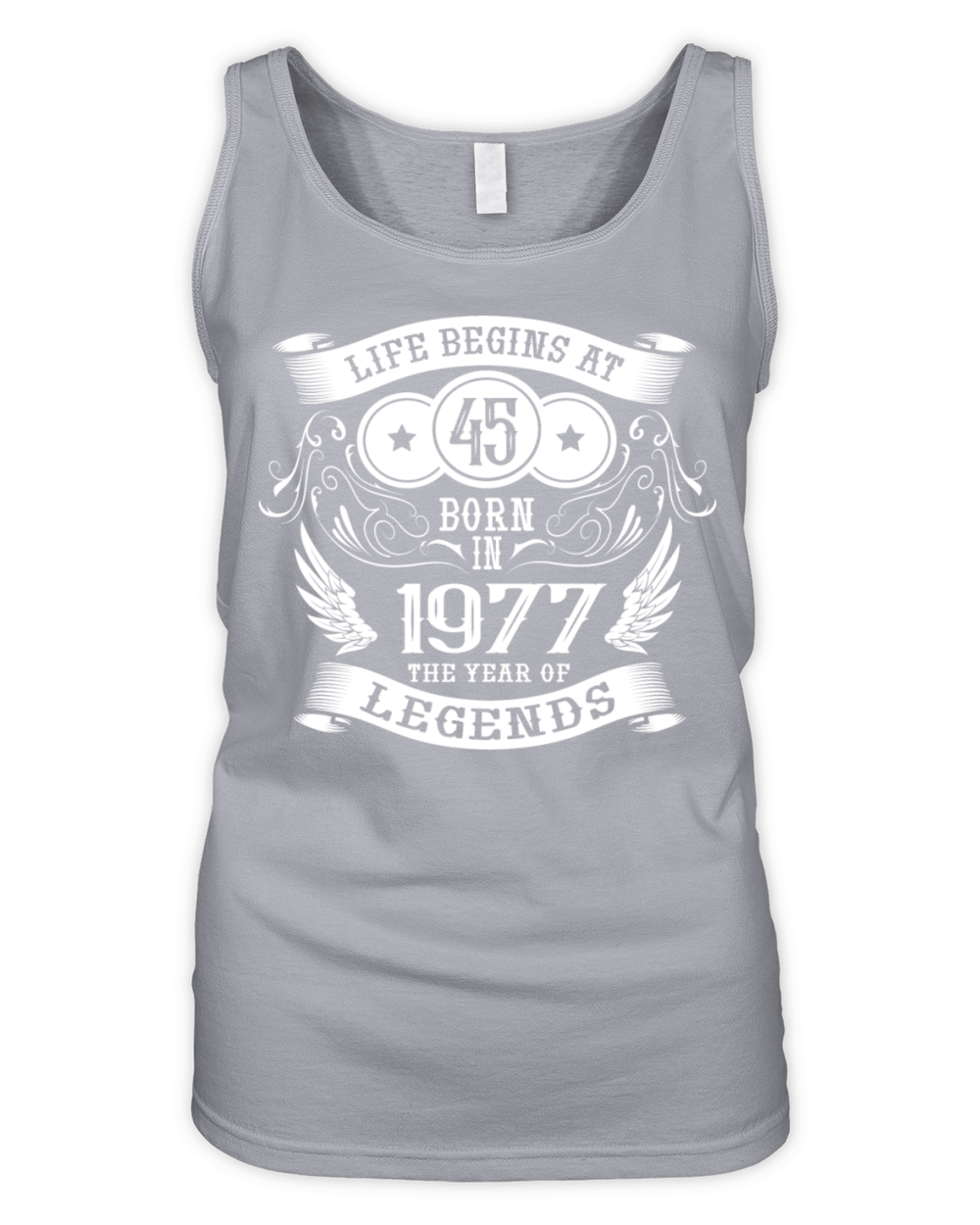 45th birthday sayings vintage 1977 birthday Organic Women's Tank Top