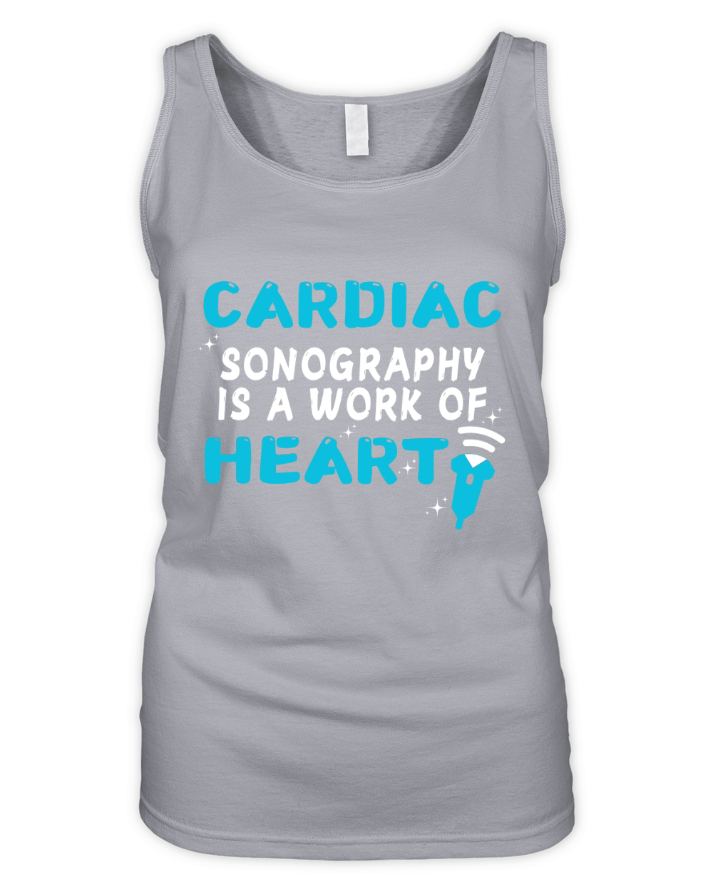 CARDIAC sonography is a work of heart Organic Women's Tank Top