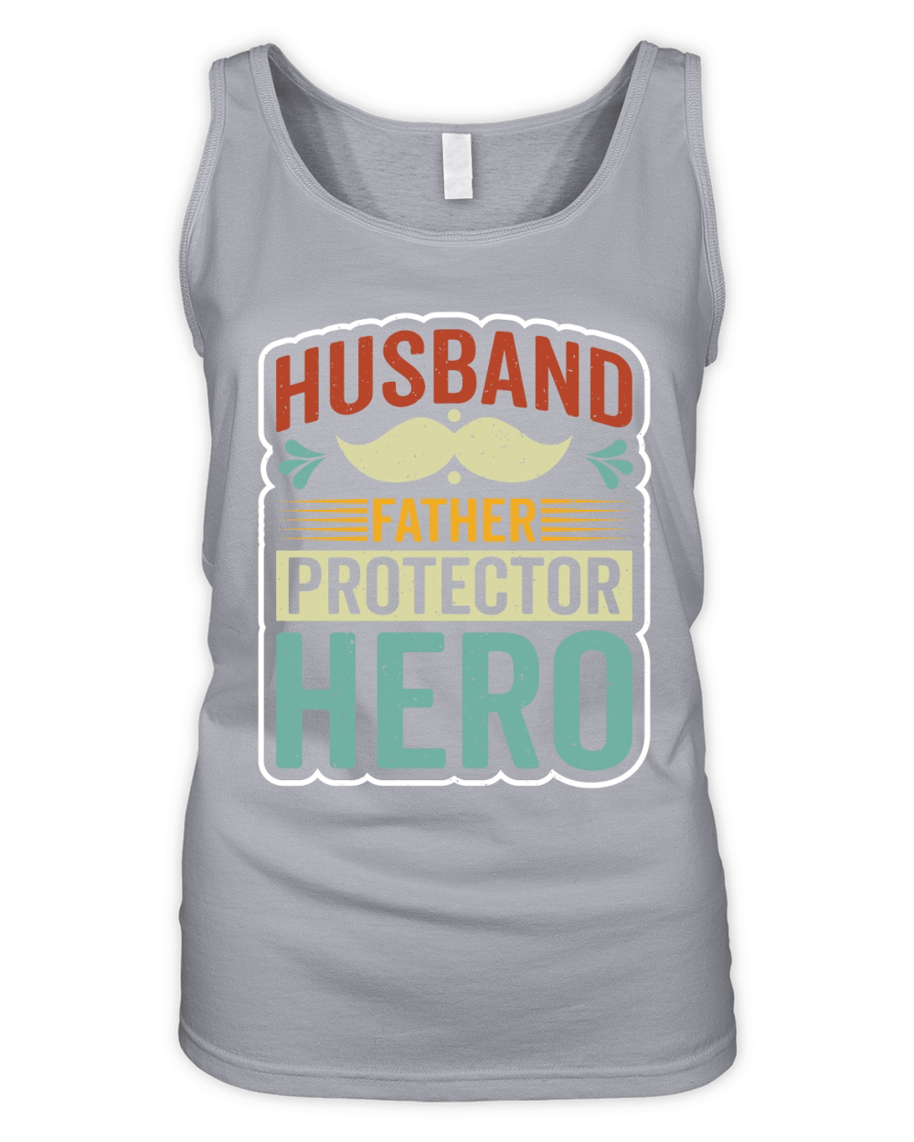 Husband father protector hero Organic Women's Tank Top