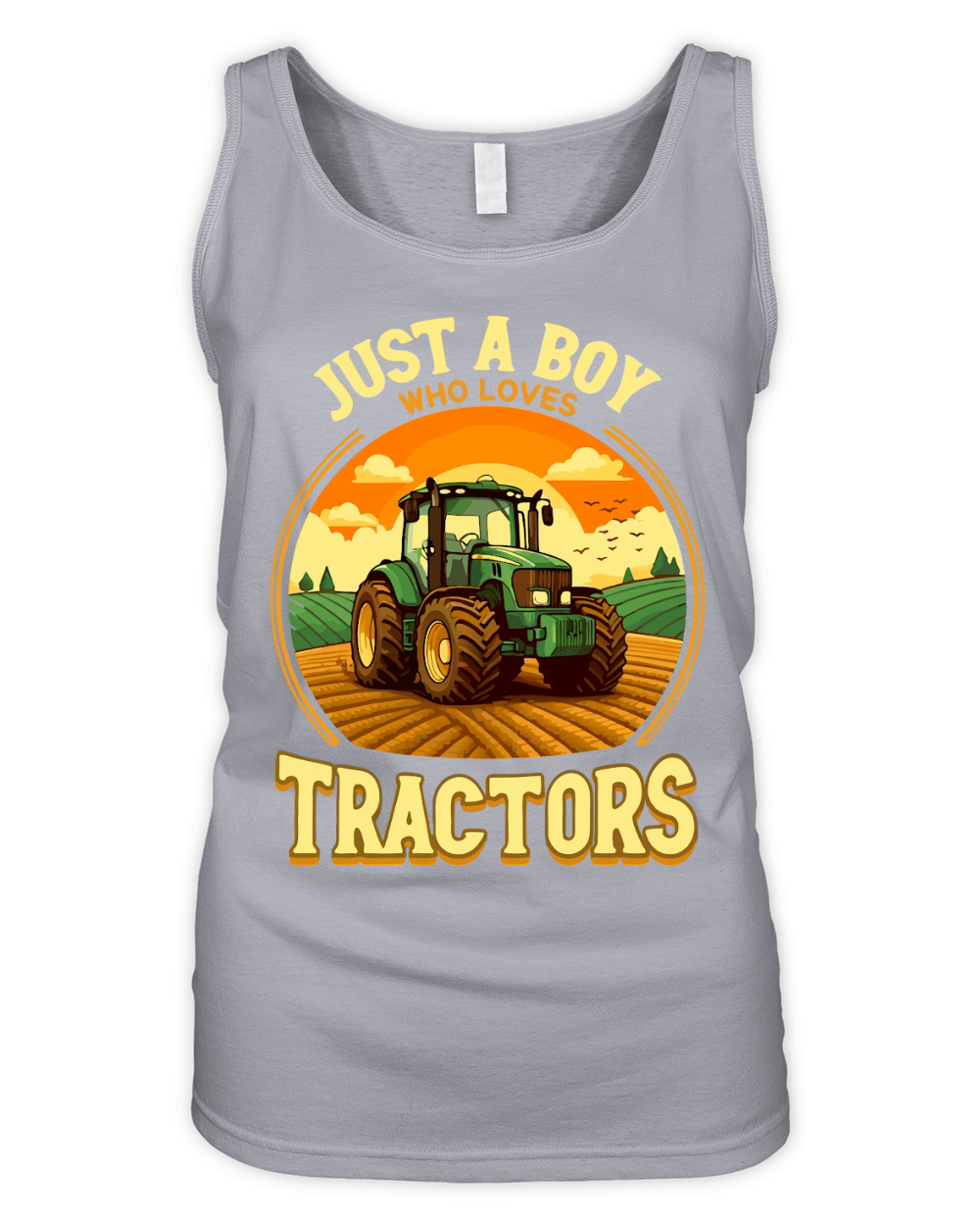 Just A Boy Who Tractor 8 Organic Women's Tank Top