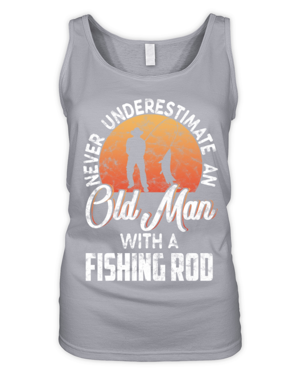 old man funny saying fishing rod pension retired Organic Women's Tank Top