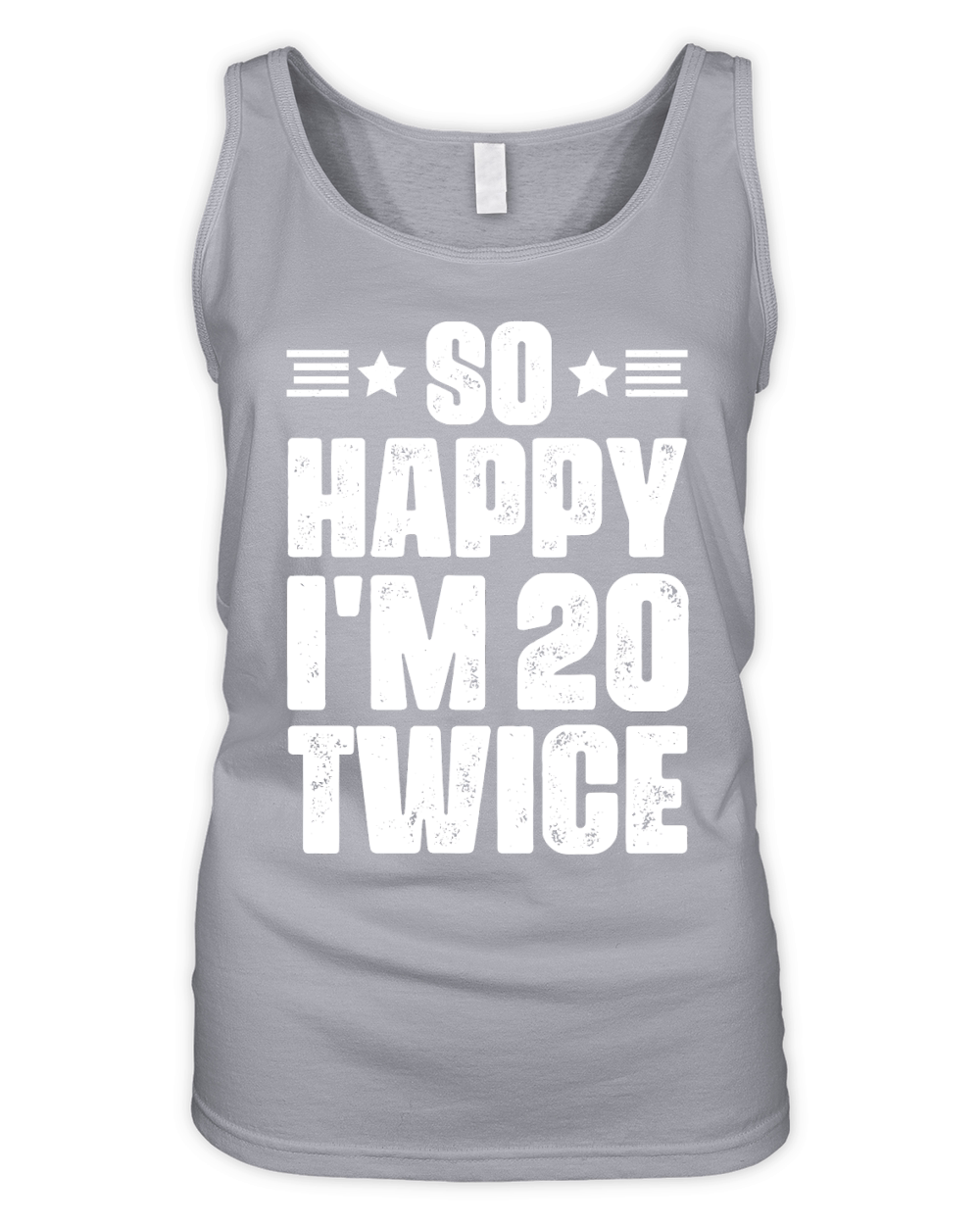 So Happy Im 20 Twice Birthday T Shirt Design (2) Organic Women's Tank Top