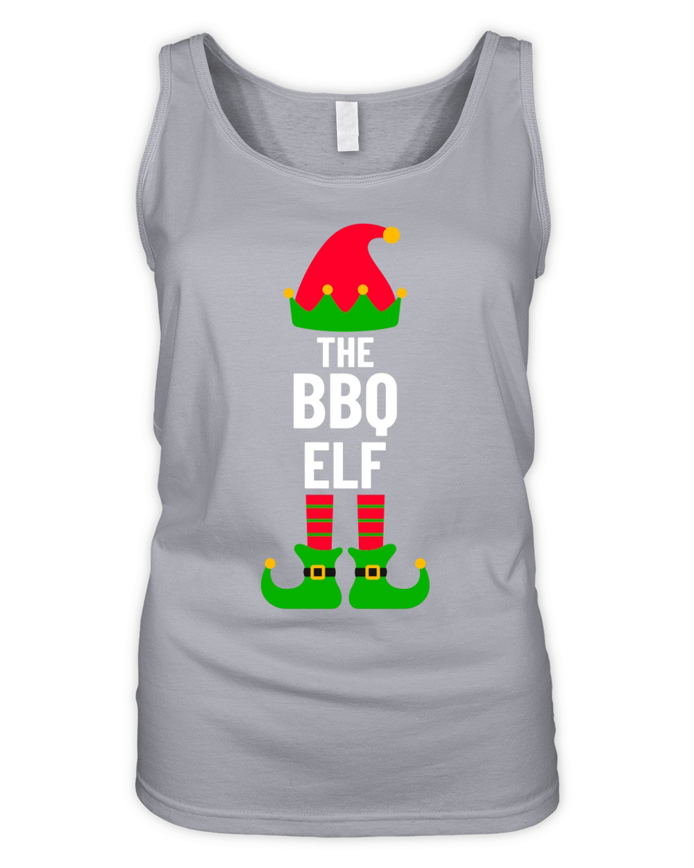 The BBQ Elf Christmas Organic Women's Tank Top