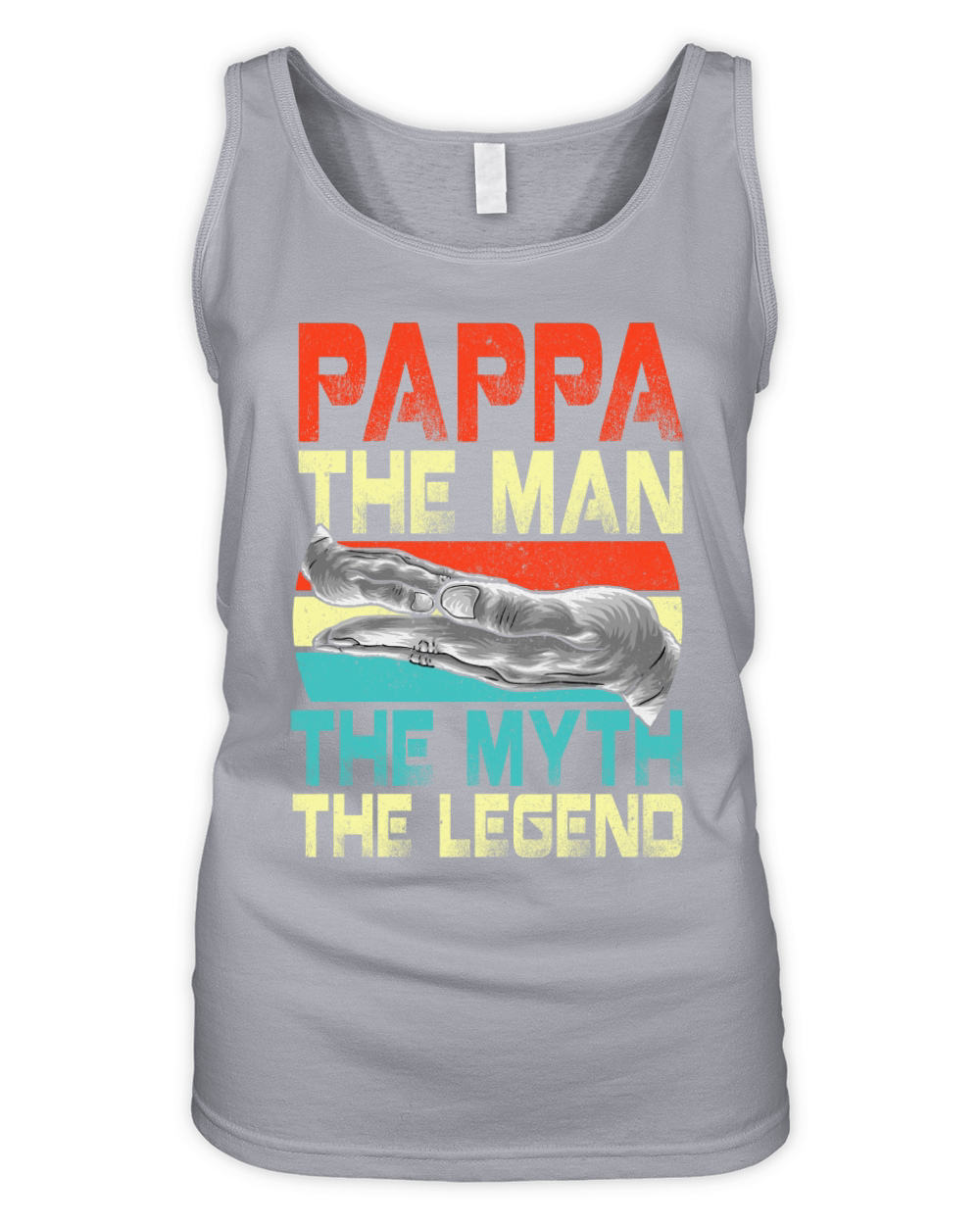 Vintage Papa Man Myth Legend Shirt Daddy Father Shirt Organic Women's Tank Top