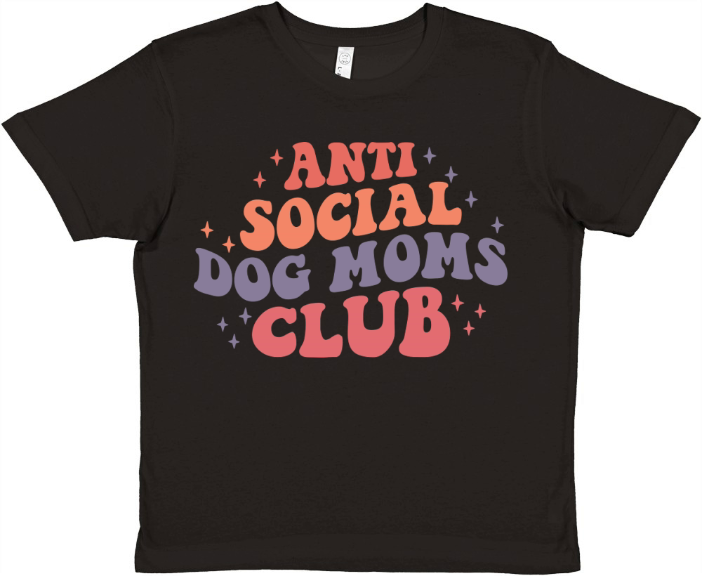 Anti Social Dog Moms Club Premium Kids Crewneck T-shirt