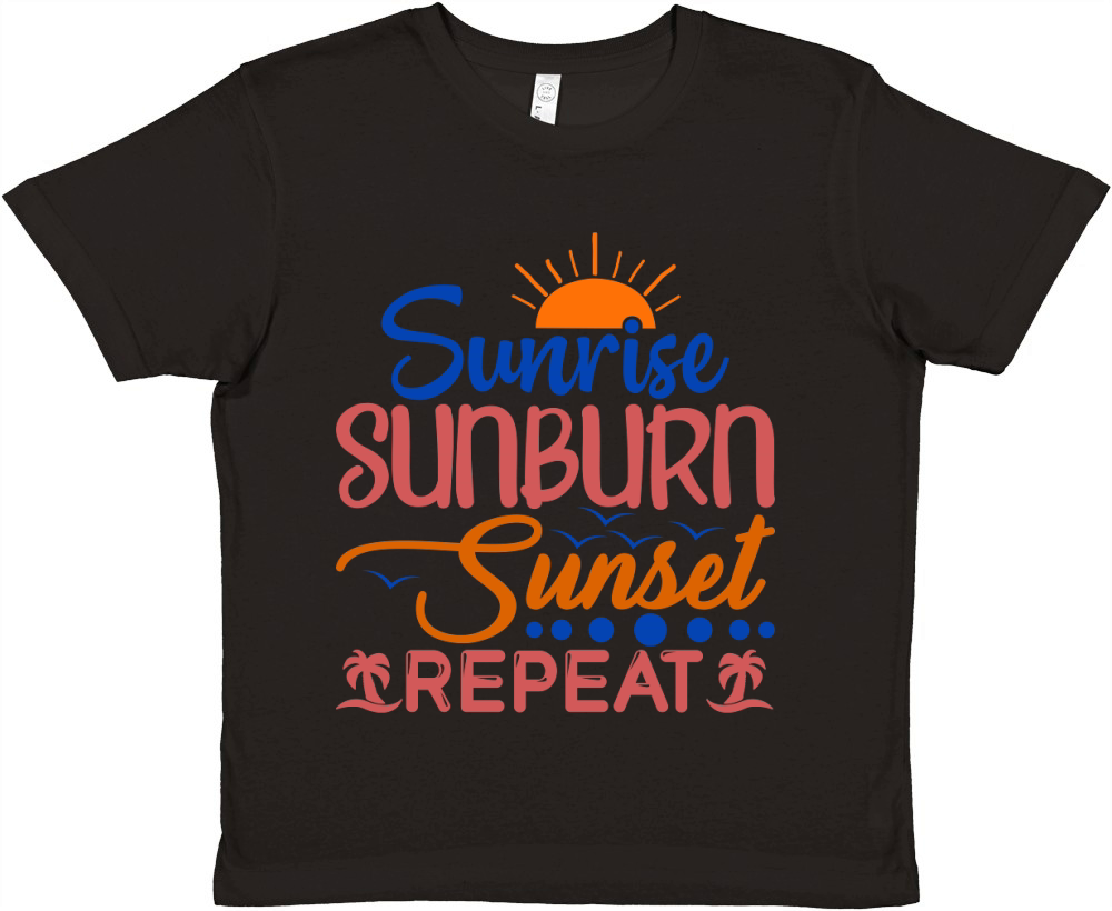Sunrise sunburn sunset repeat 1 Premium Kids Crewneck T-shirt