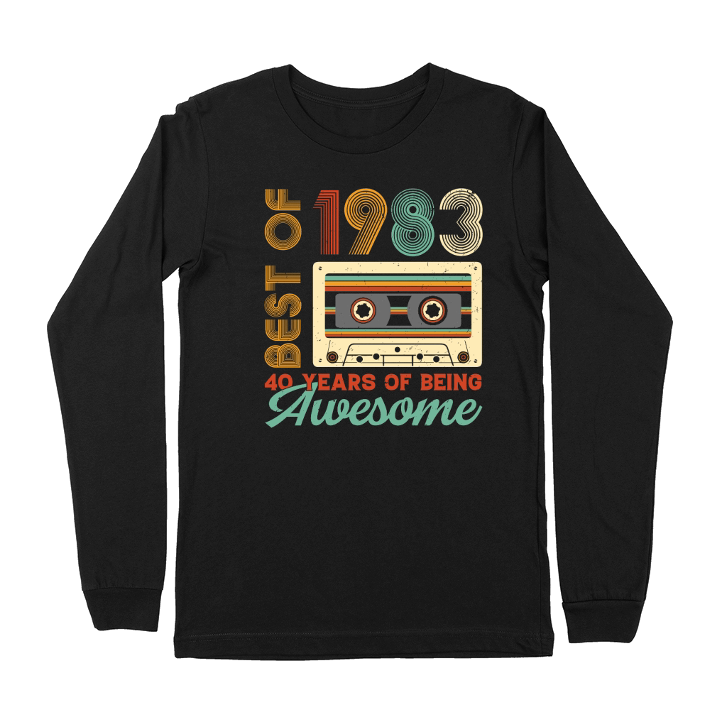 Best Of 1983 40 Years of Being Awesome (1) Premium Long Sleeve