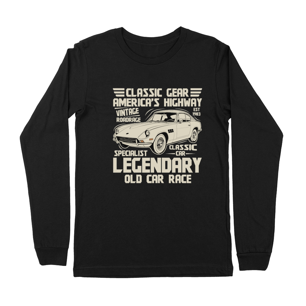 Classic Gear Americas Highway vintage roadrace car Premium Long Sleeve