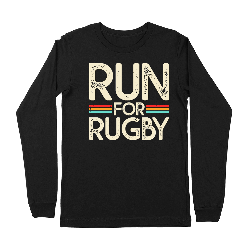 Vintage Rugby Player run for rugby Premium Long Sleeve