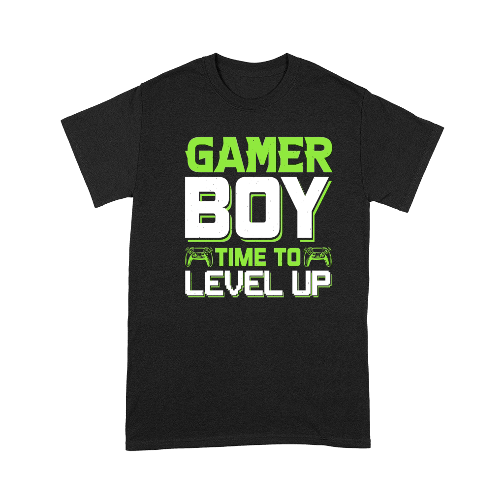 Gamer Boy Time to Level Up  (1) Premium T-shirt