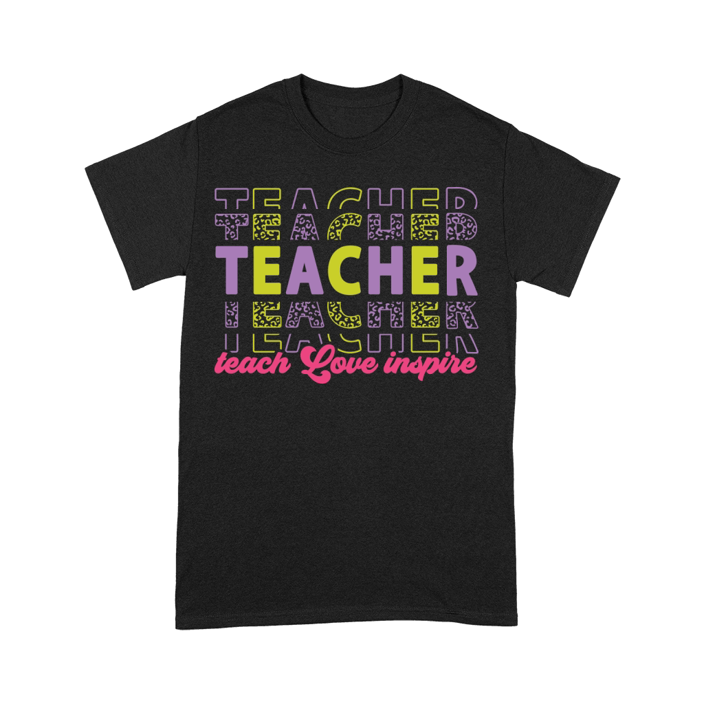 teacher teach love inspire color Premium T-shirt
