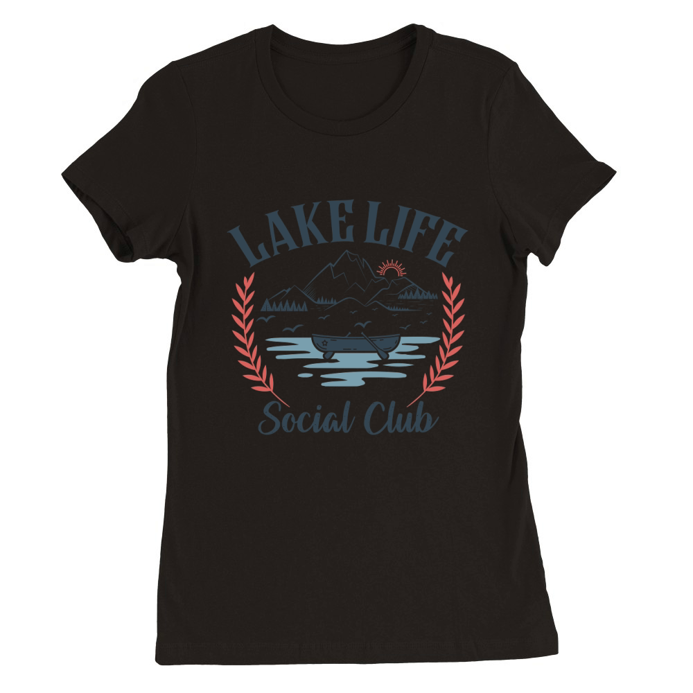 Lake Babe Social Club 02 Premium Womens Crewneck T-shirt