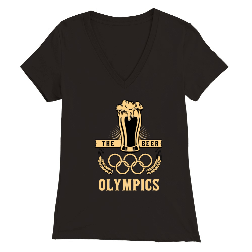 Beer Olympics Drinking Team T-Shirt Unisex Premium Womens V-Neck T-shirt
